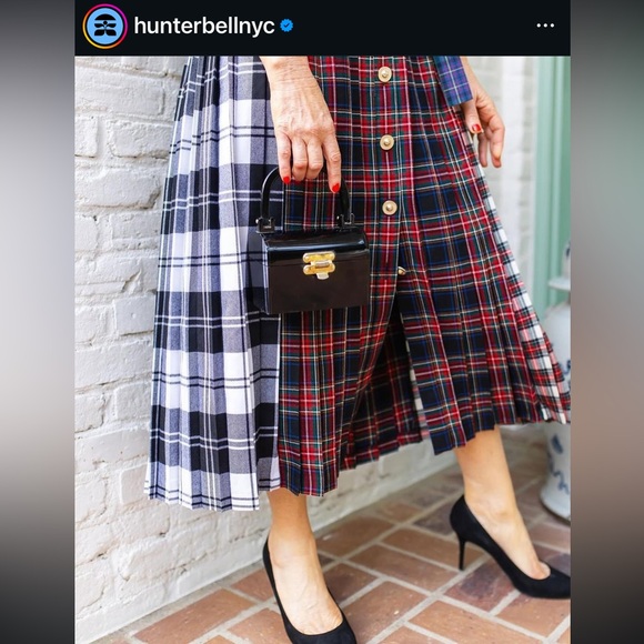 Hunter Bell Harlan Midi Skirt Mixed Plaid - Picture 10 of 10